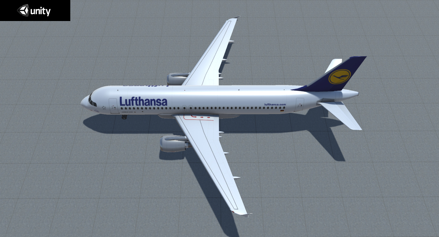 空中客车a320德国汉莎航空公司3d模型