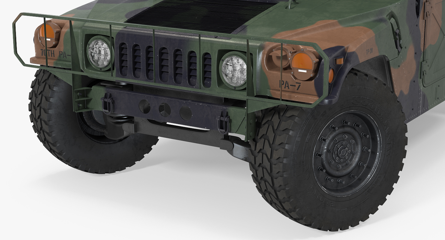 救护车军车hmmwv m997迷彩3d模型