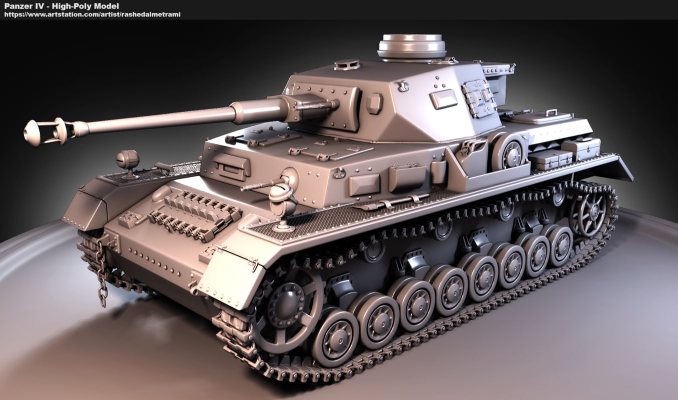 panzer iv高聚坦克3d模型