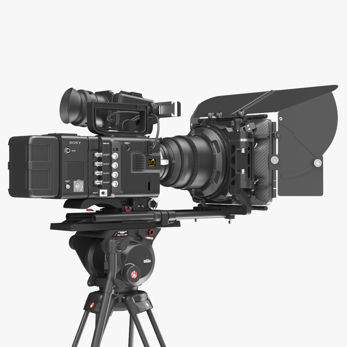 索尼f55 cinealta 4k数字电影摄像机3d模型