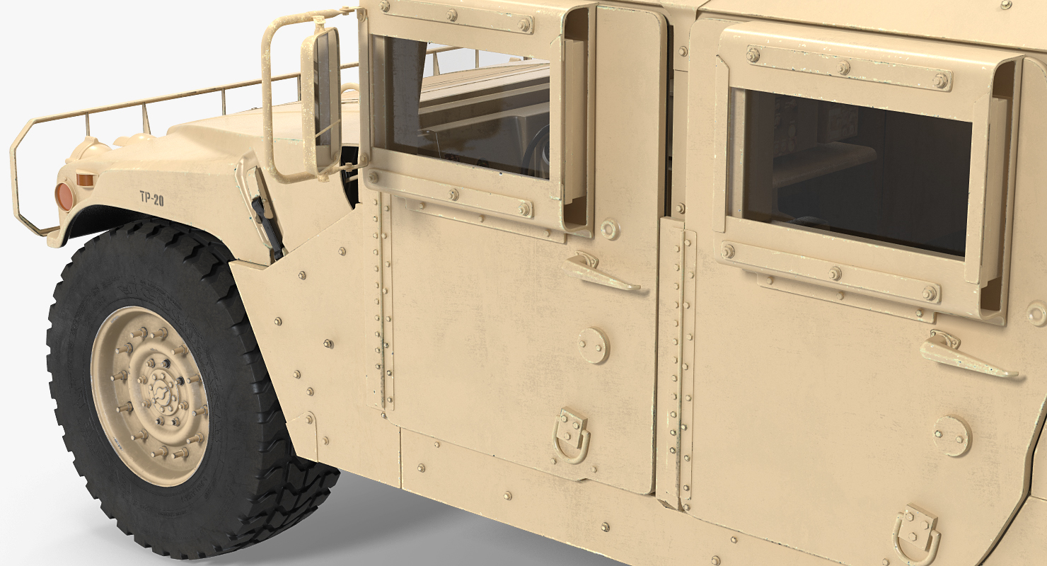 悍马m1151简单室内沙漠3d模型