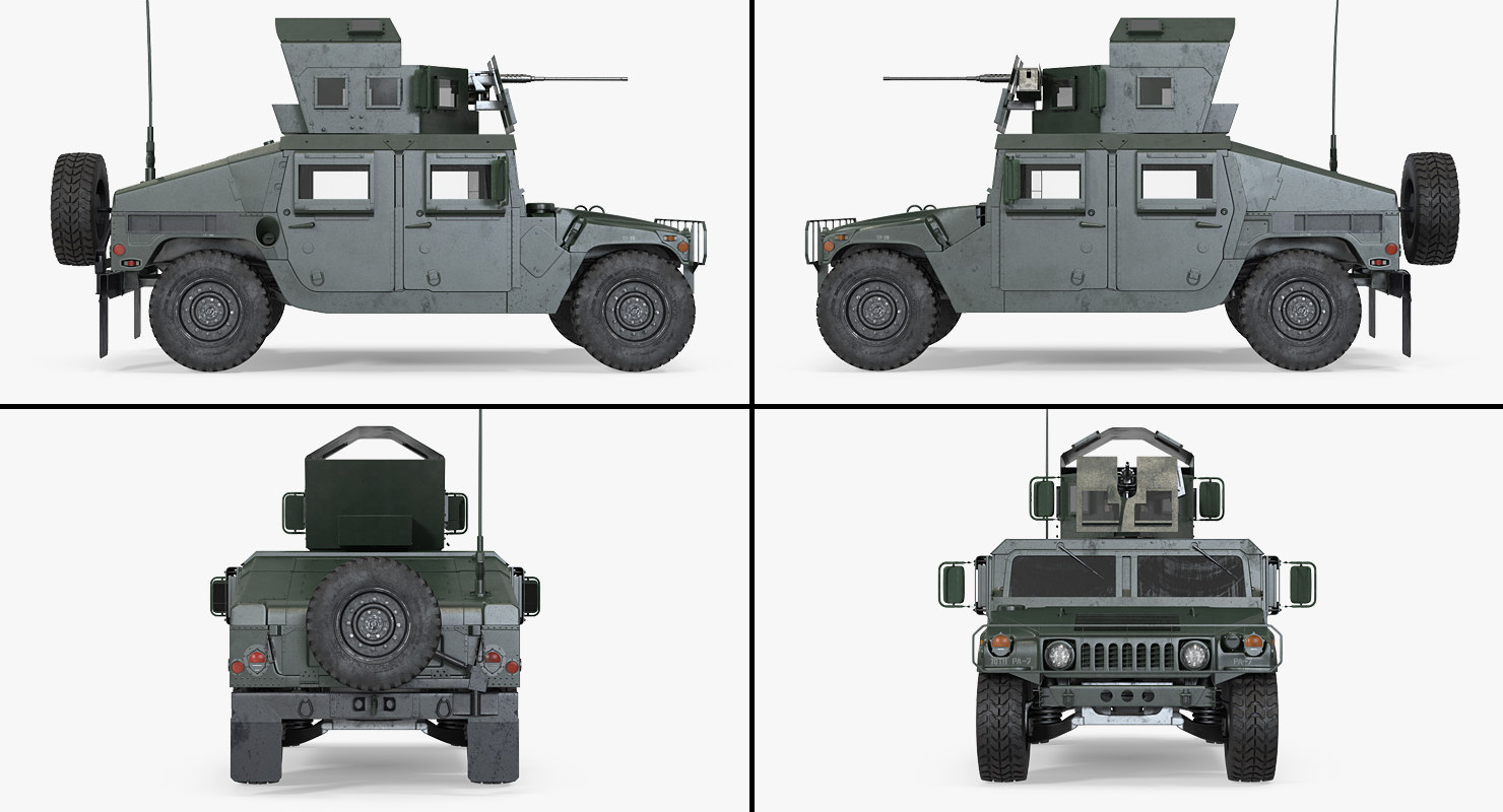 humvee m1151 enhanced armament carrier 3d model