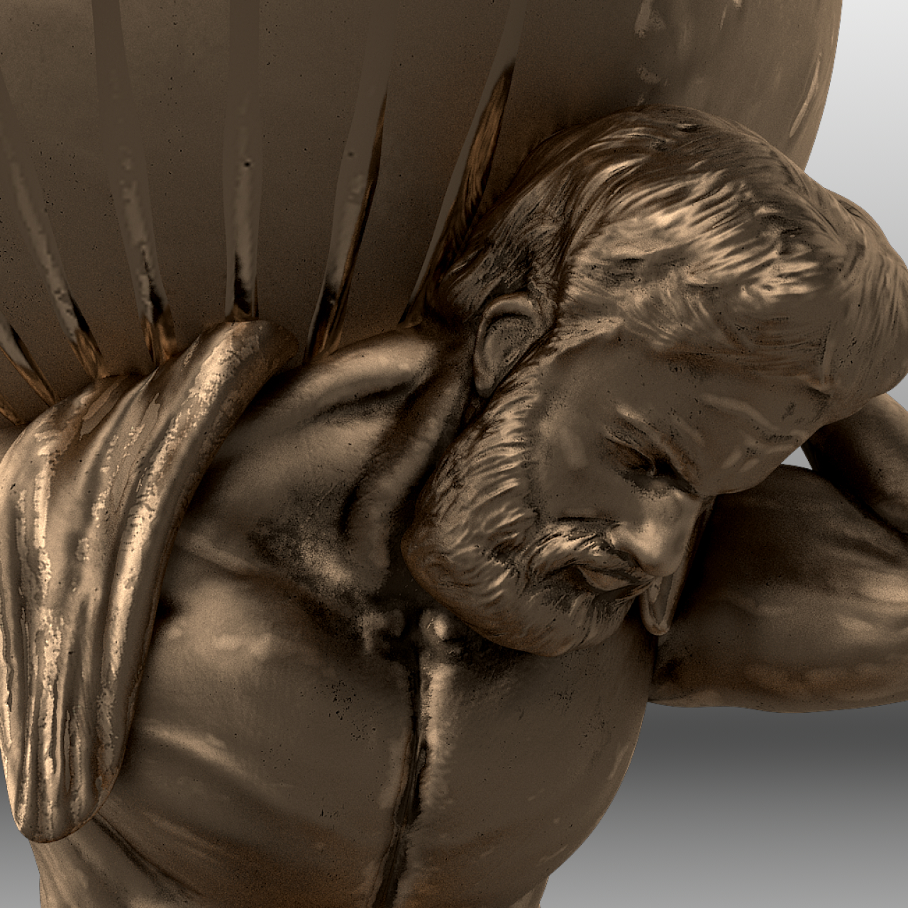 阿特拉斯雕像3d模型