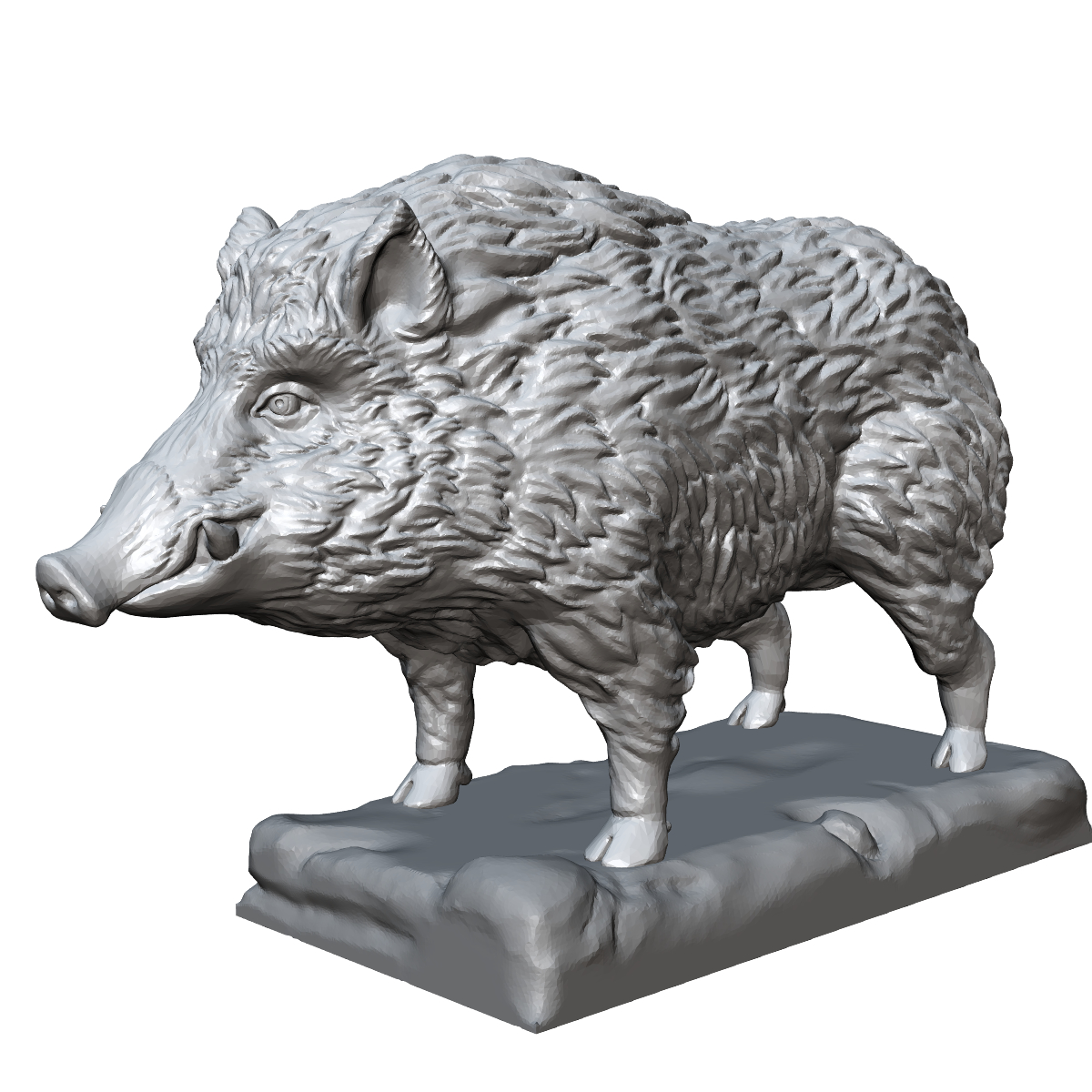 野猪雕塑3d模型