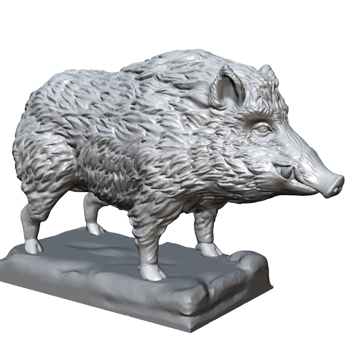 野猪雕塑3d模型