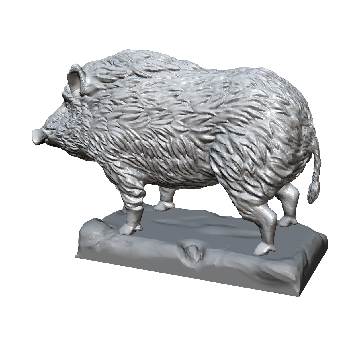 野猪雕塑3d模型