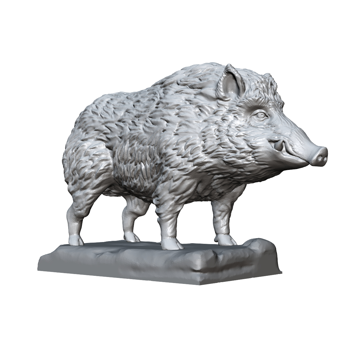 野猪雕塑3d模型