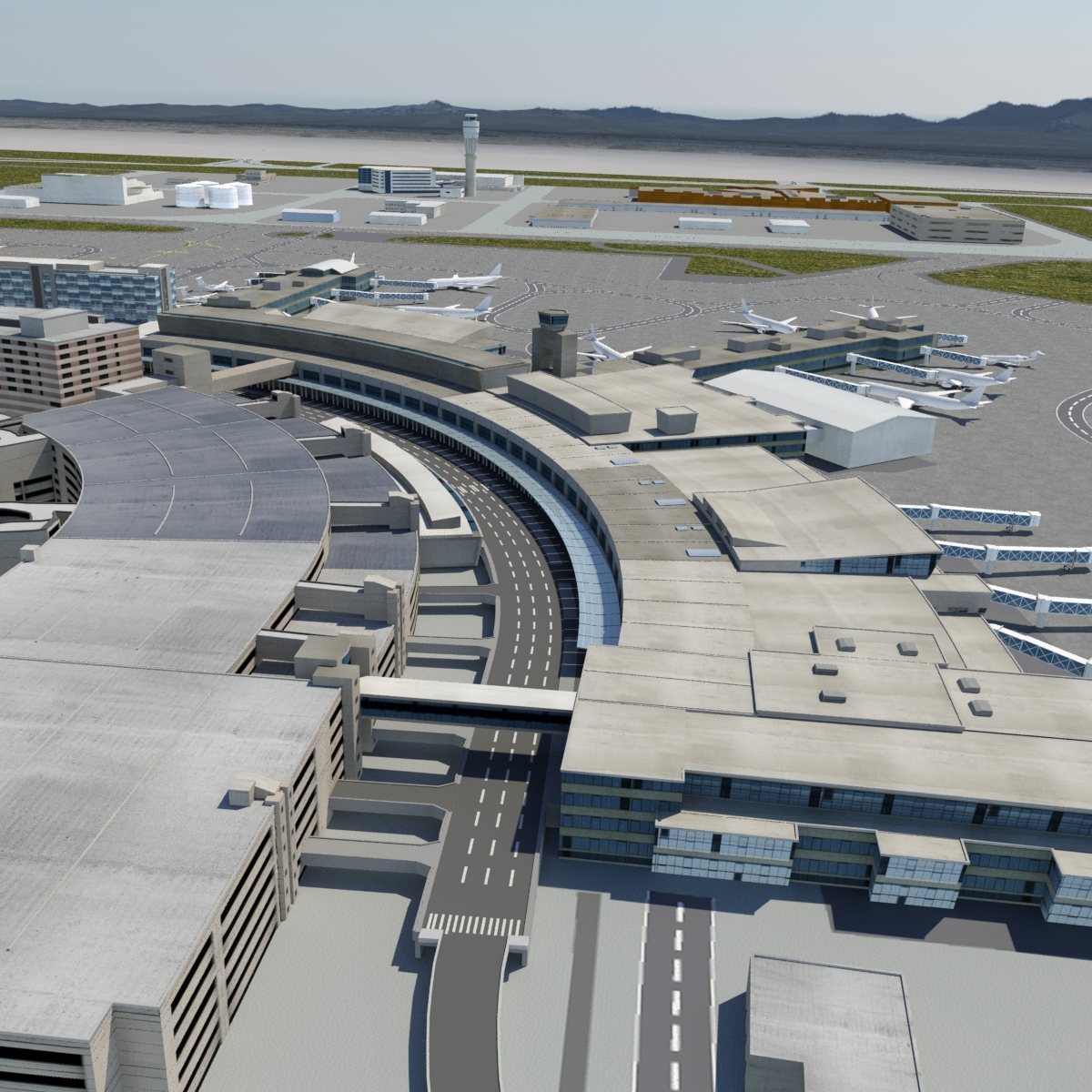 国际机场环境收藏3d模型