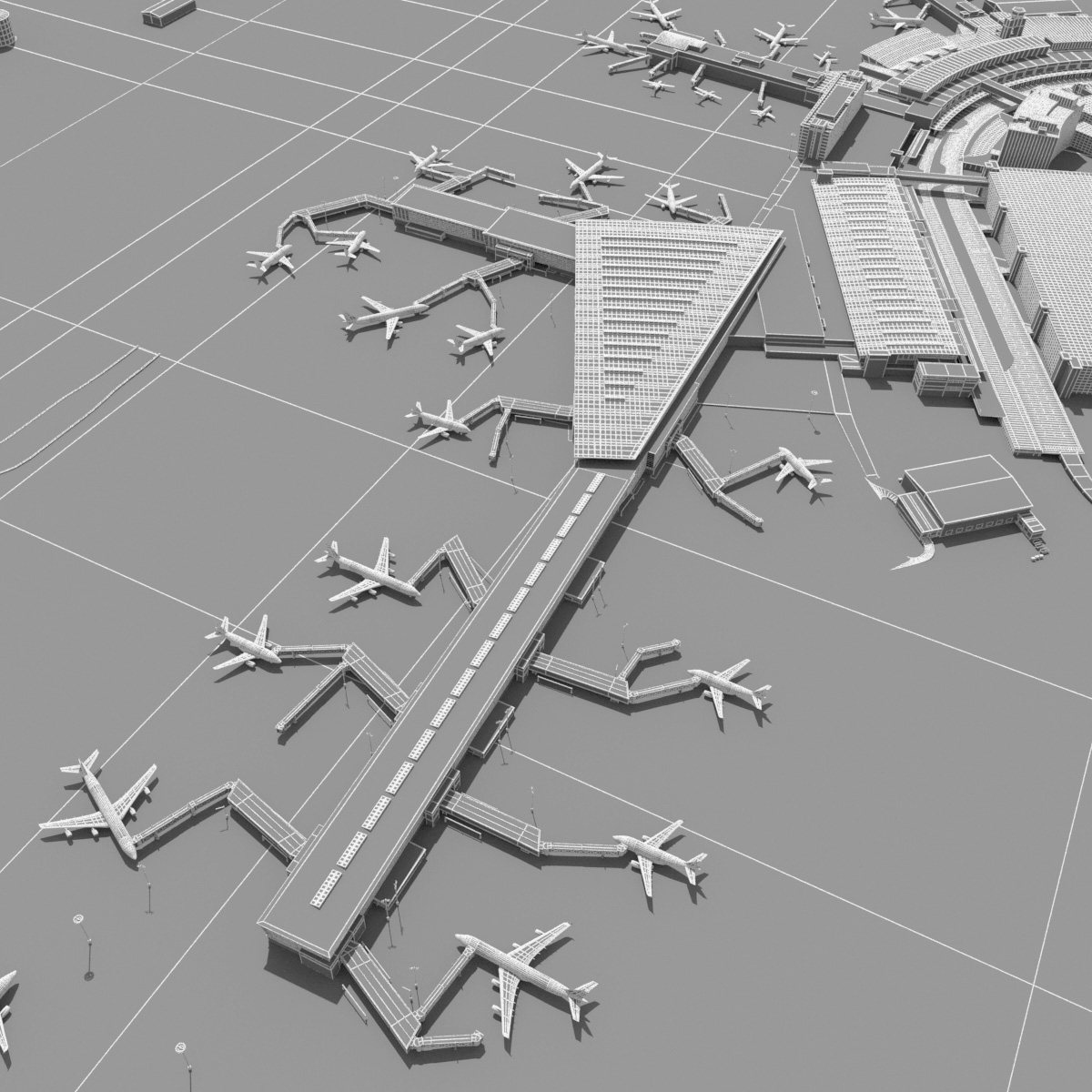 国际机场环境收藏3d模型