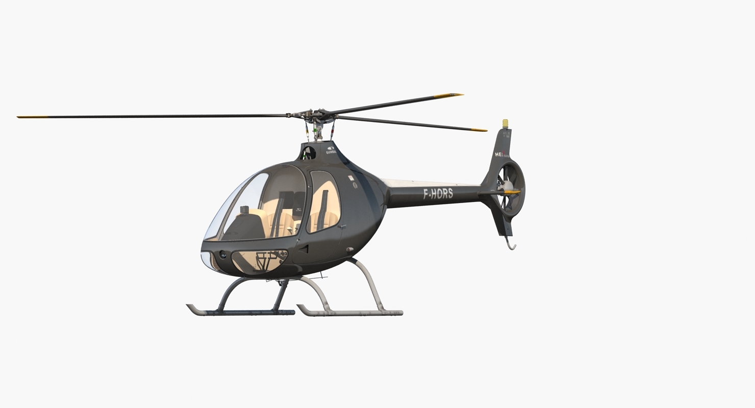 直升机guimbal cabri g2 rigged 3d模型3d模型