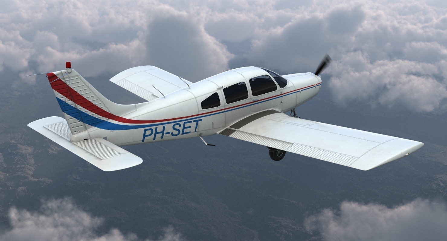 民用飞机piper pa-28-161切诺基索具3d模型