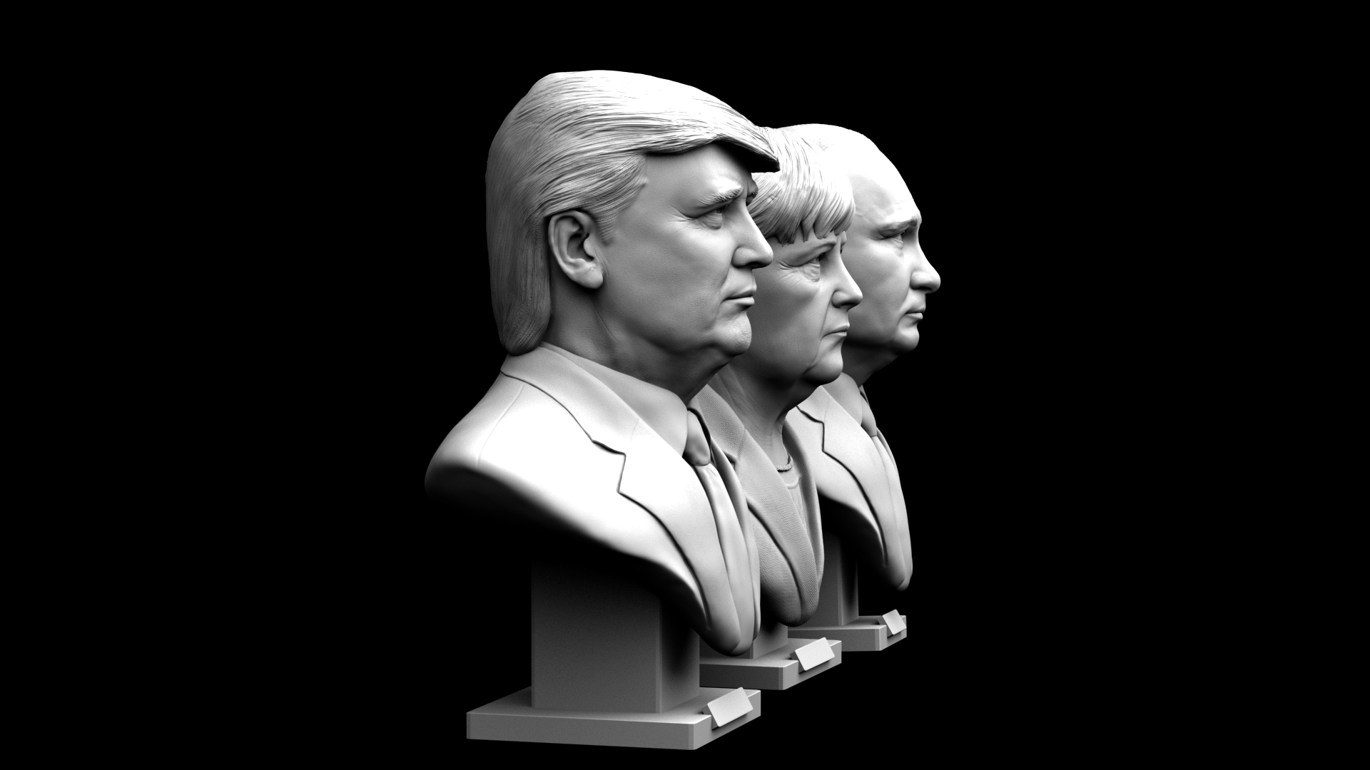 3d vladimir putin angela merkel