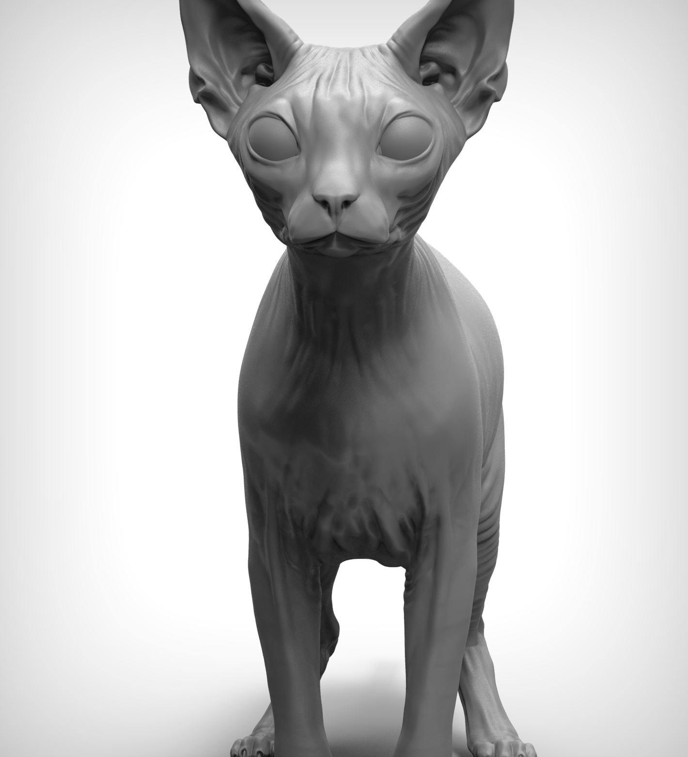 sphynx cat 3d obj