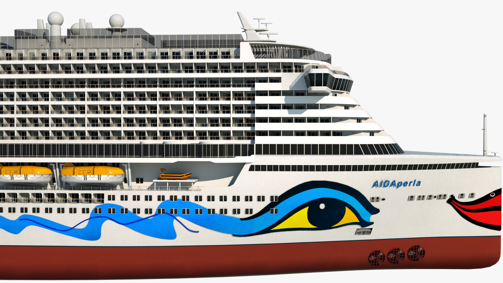 3d cruise ship aida perla model