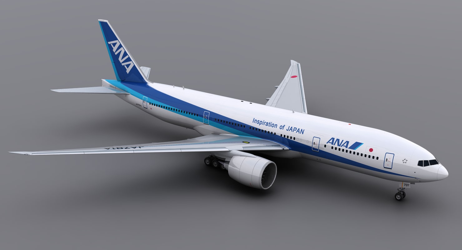 777-200er - 全日空3d模型