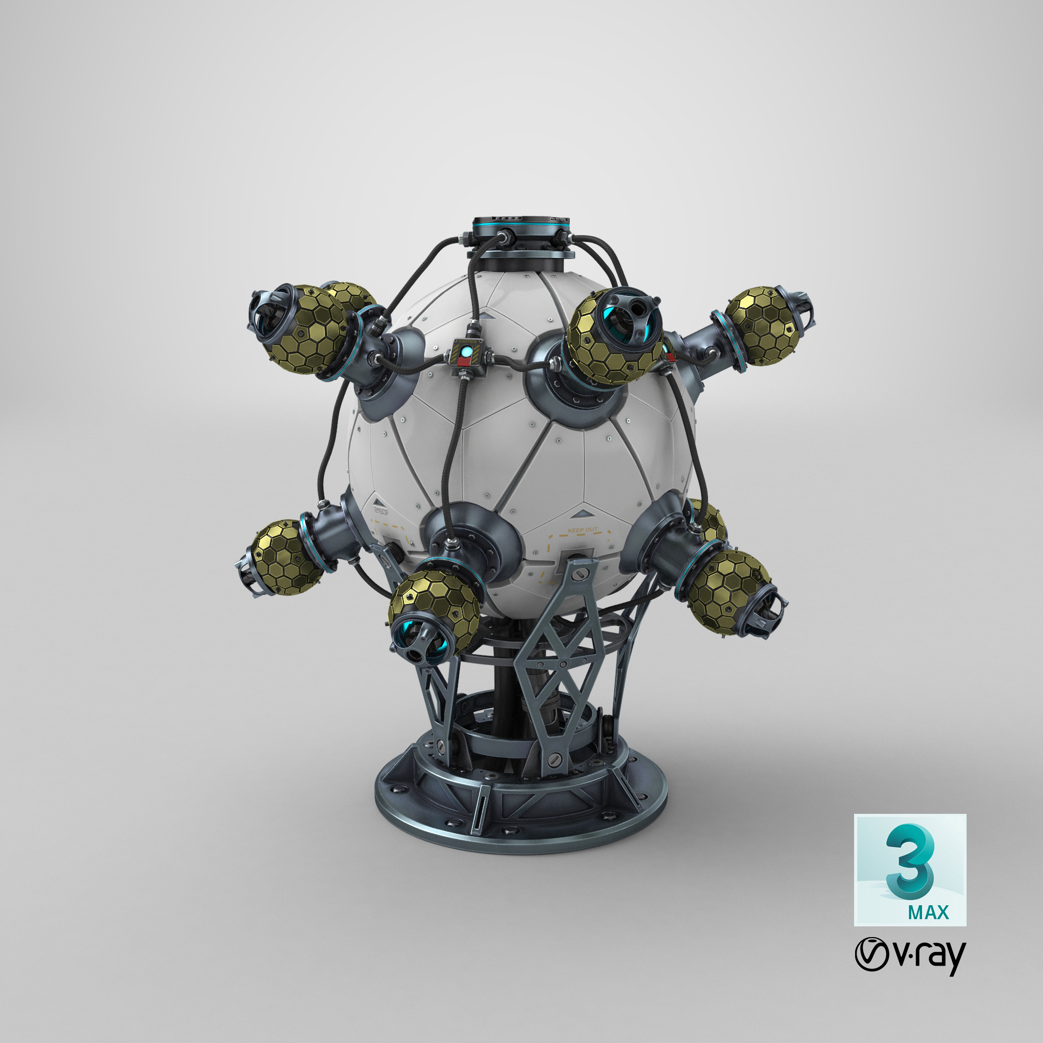 科幻核反应堆3d模型