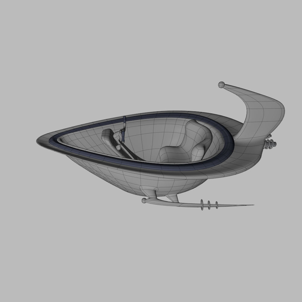 personal space ship 3d model