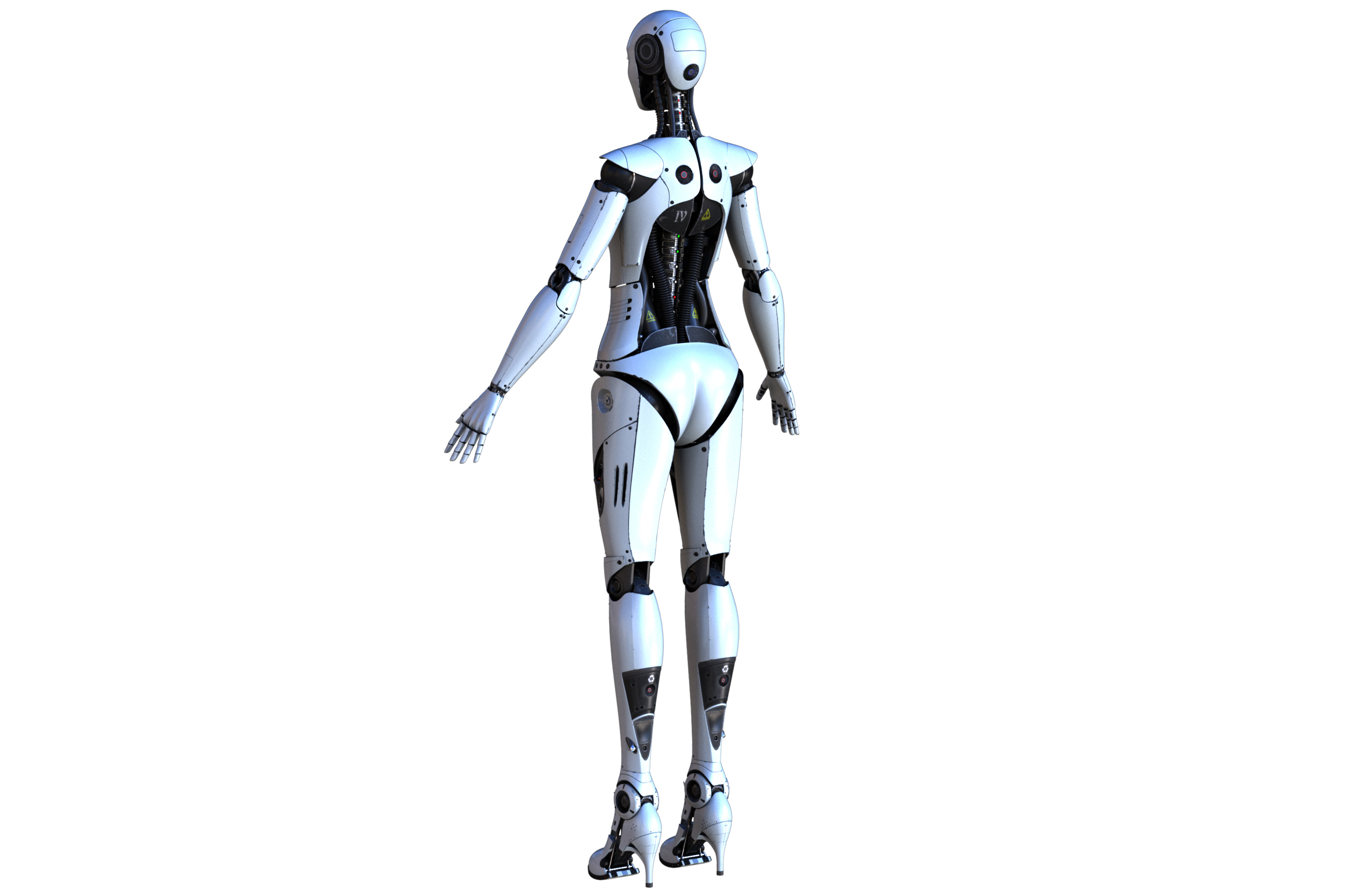 女机器人v3[rigged]3d模型
