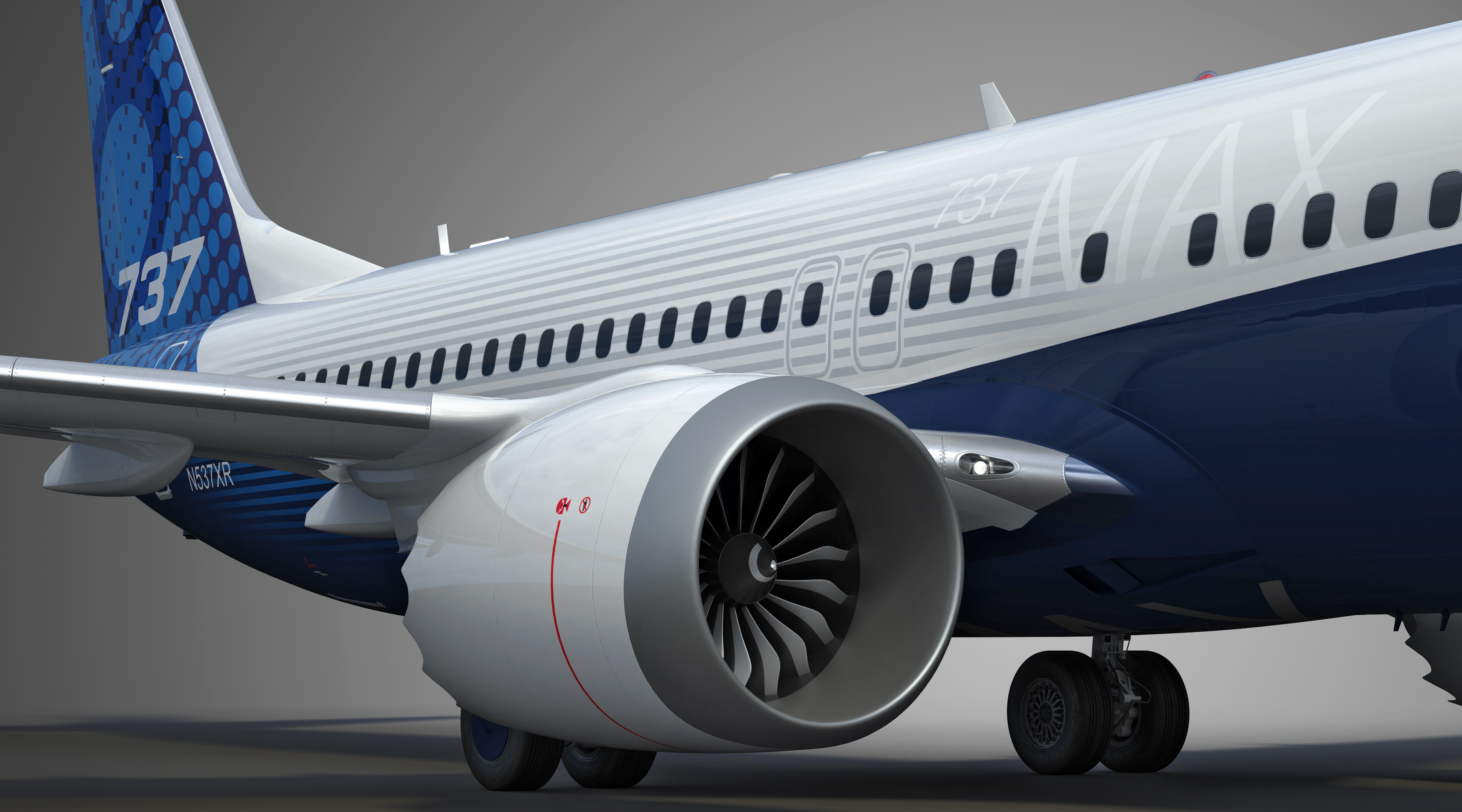 3d boeing 737-8 max with animation