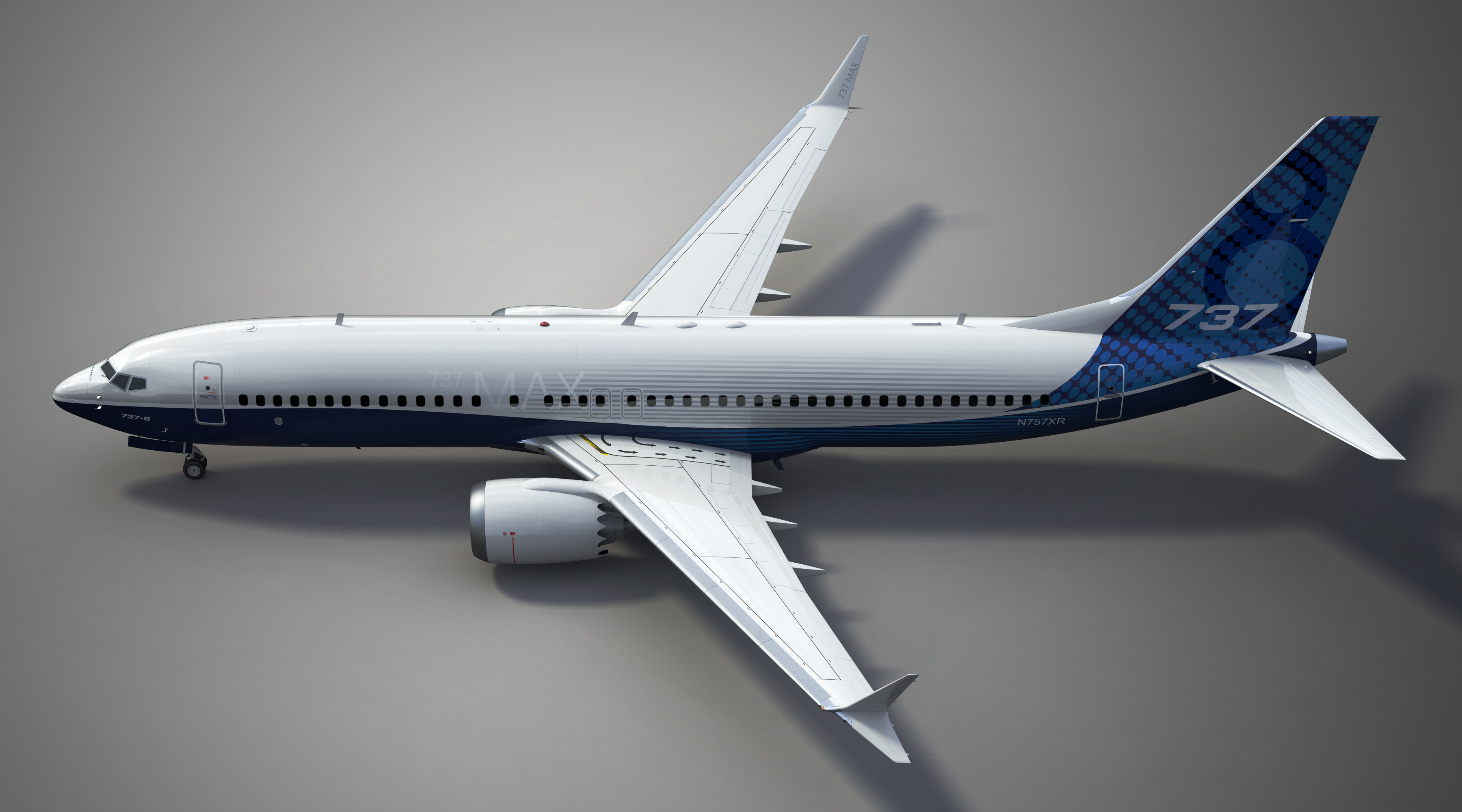 3d boeing 737-8 max with animation