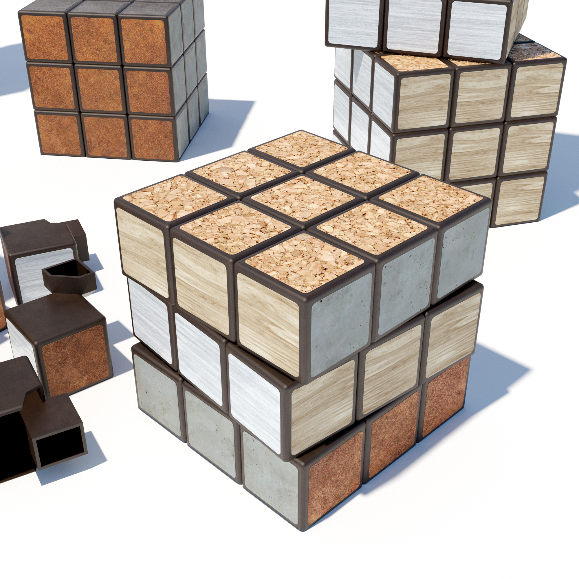 设计玩具立方体3d模型