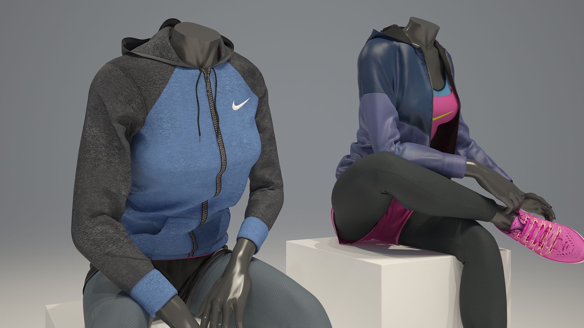 女模特nike full pack 3d模型3d模型