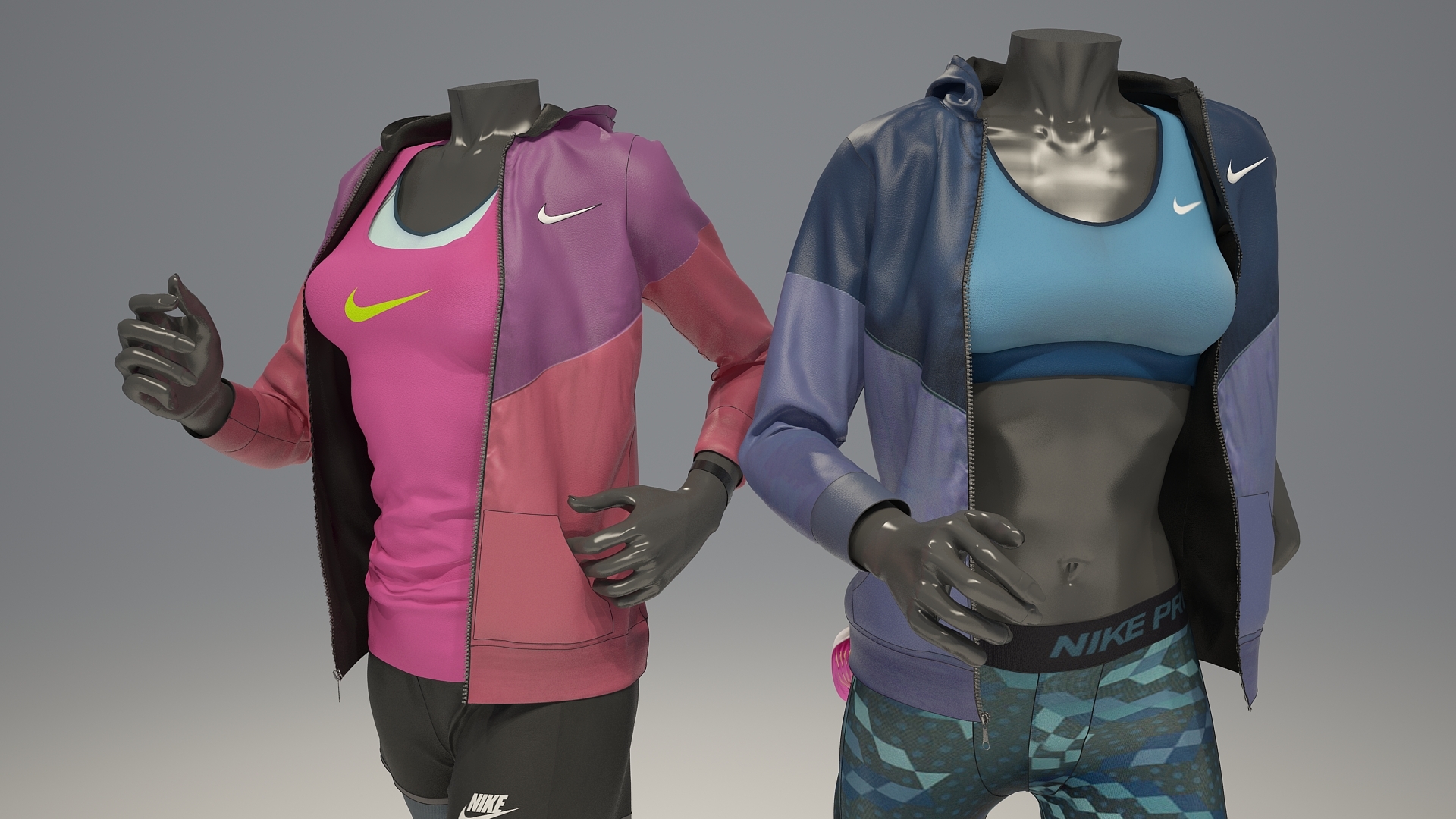 女模特nike full pack 3d模型3d模型