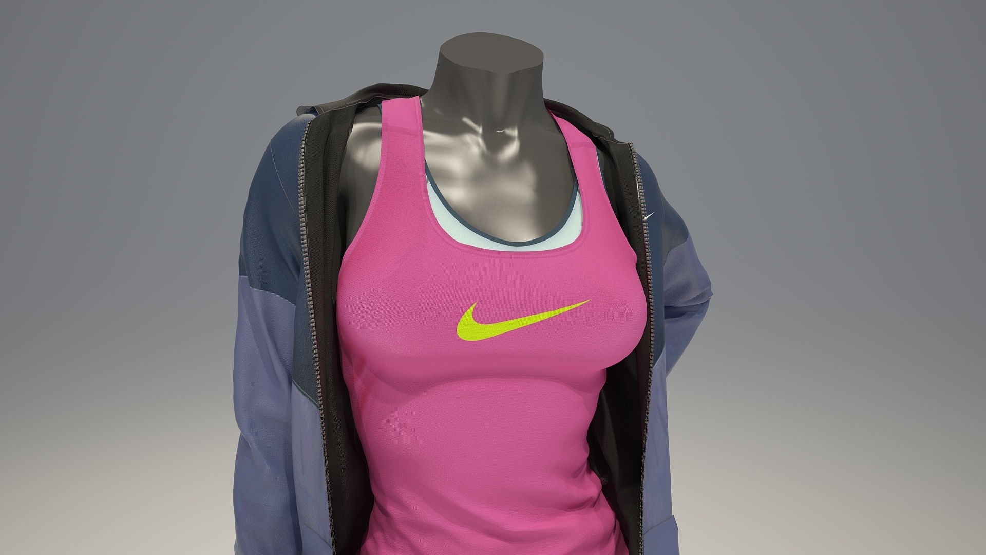 女模特nike full pack 3d模型3d模型