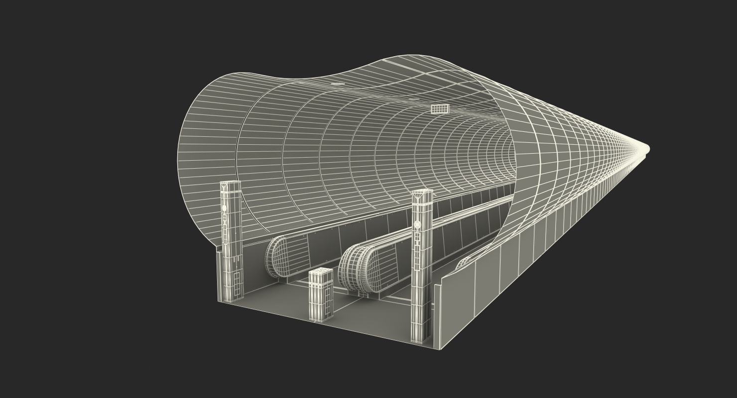 自动人行道隧道3d模型