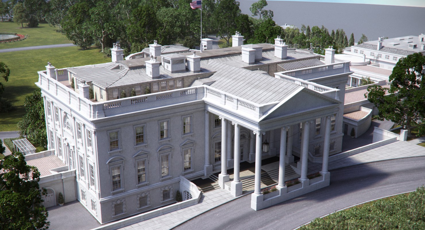 washington dc white house 3d