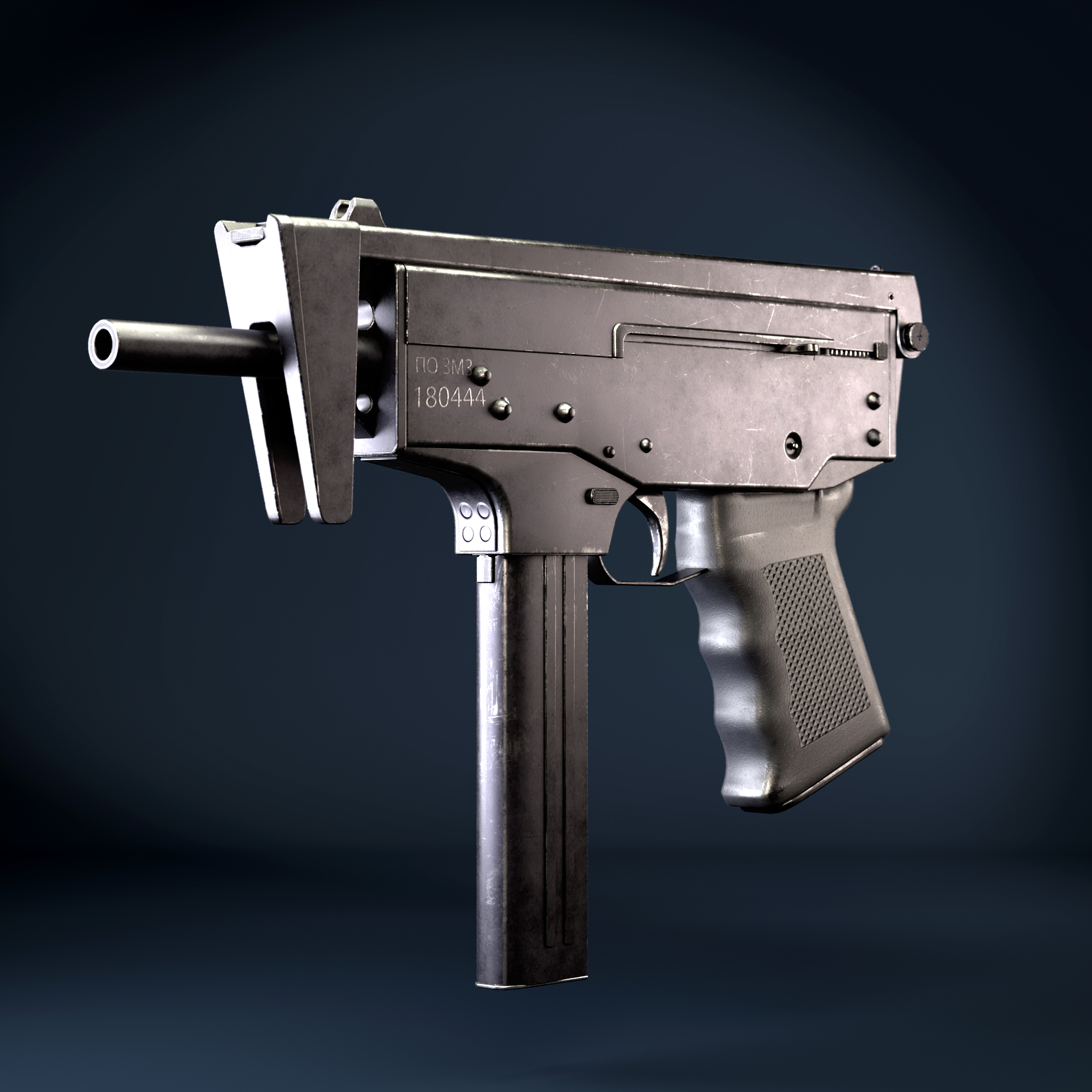 submachine gun pp-91 kedr 3d