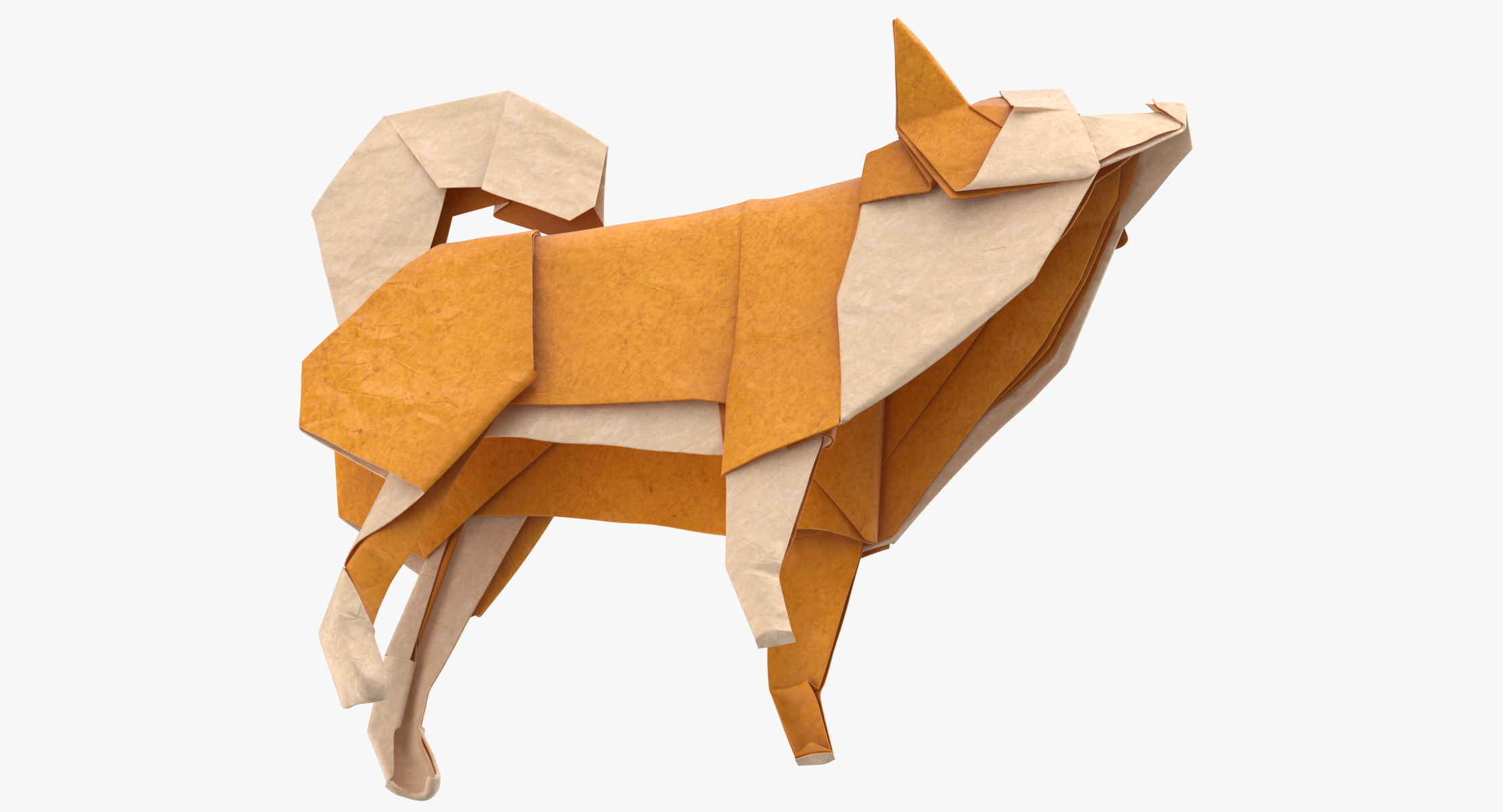 狗折纸3d模型