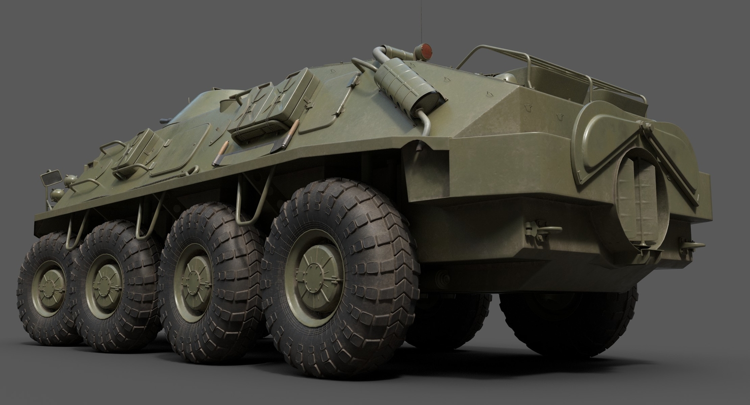 3d model soviet apc btr-60 60