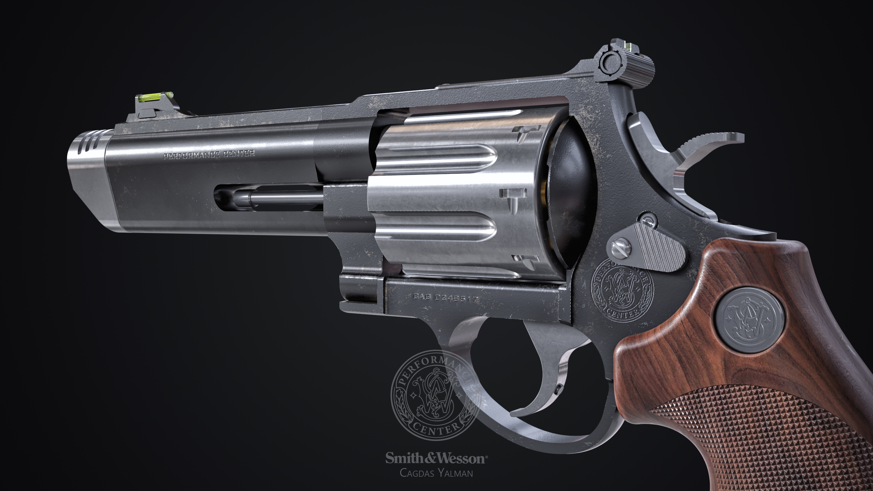 smith wesson 627 vcomp3d模型