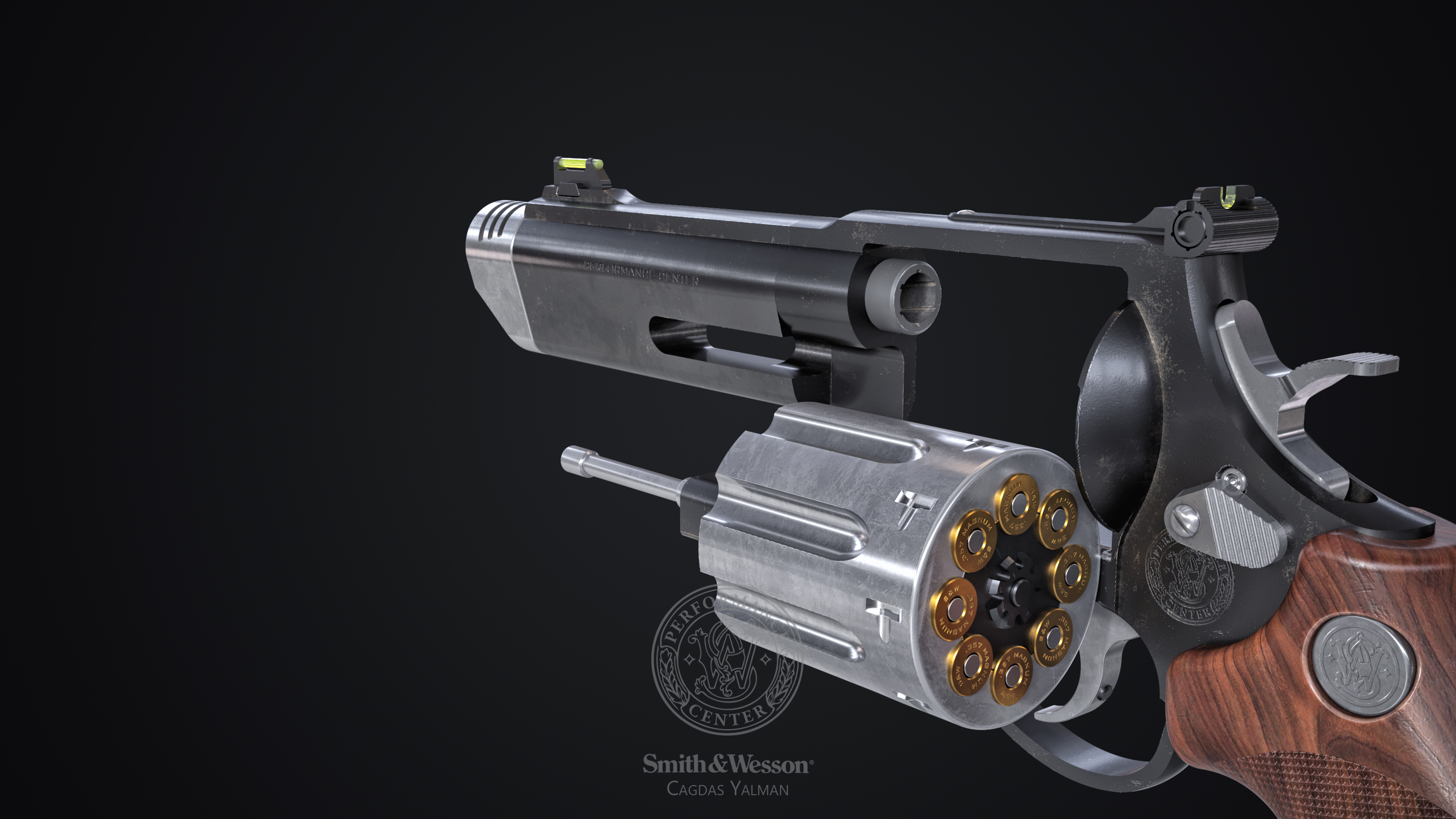 smith wesson 627 vcomp3d模型