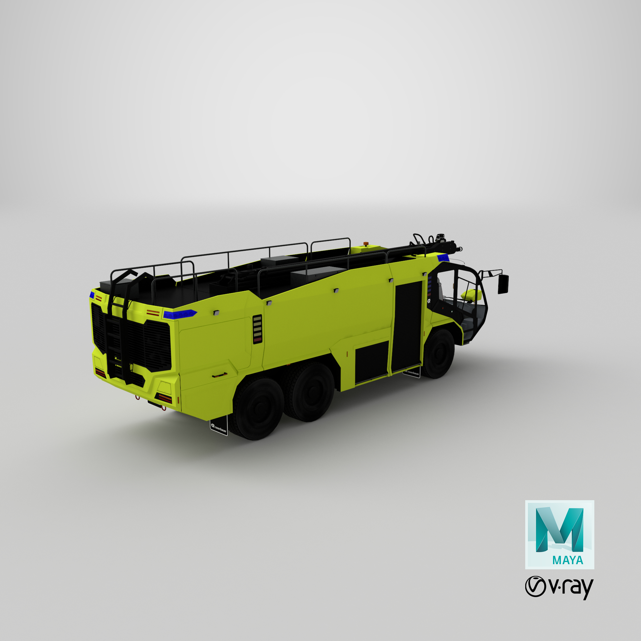 rosenbauer panther 6x6 yellow 2 model