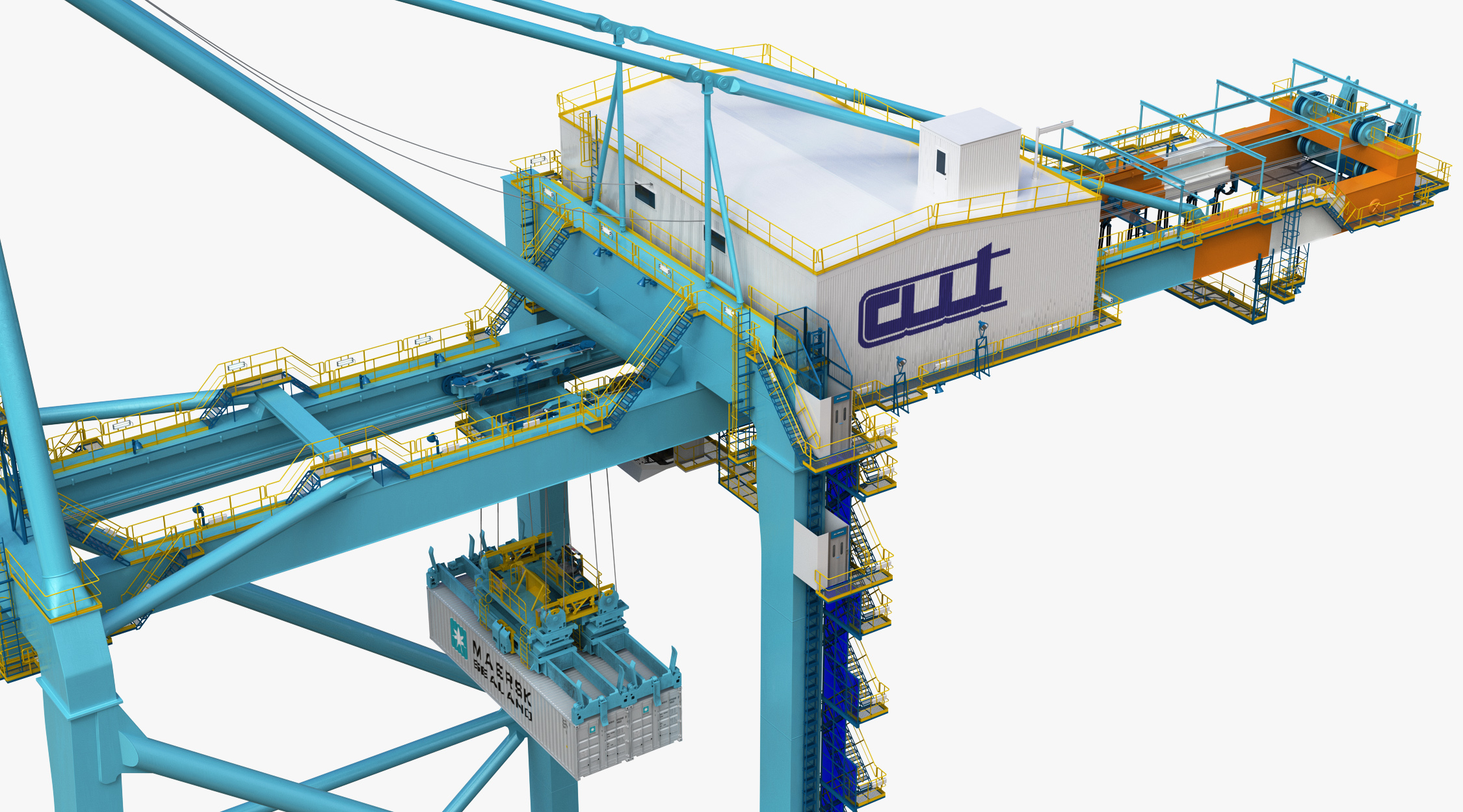 sts港口集装箱起重机zpmc cut3d模型
