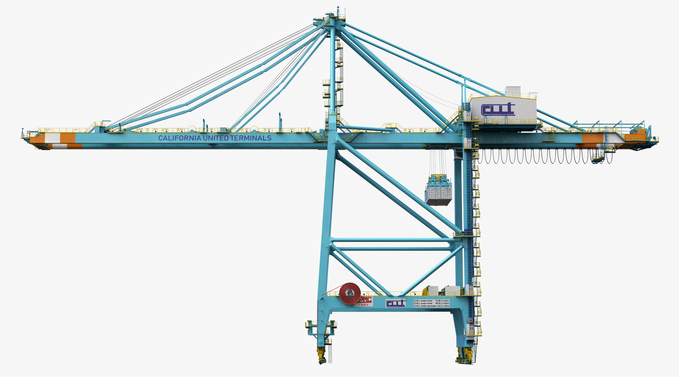 sts港口集装箱起重机zpmc cut3d模型