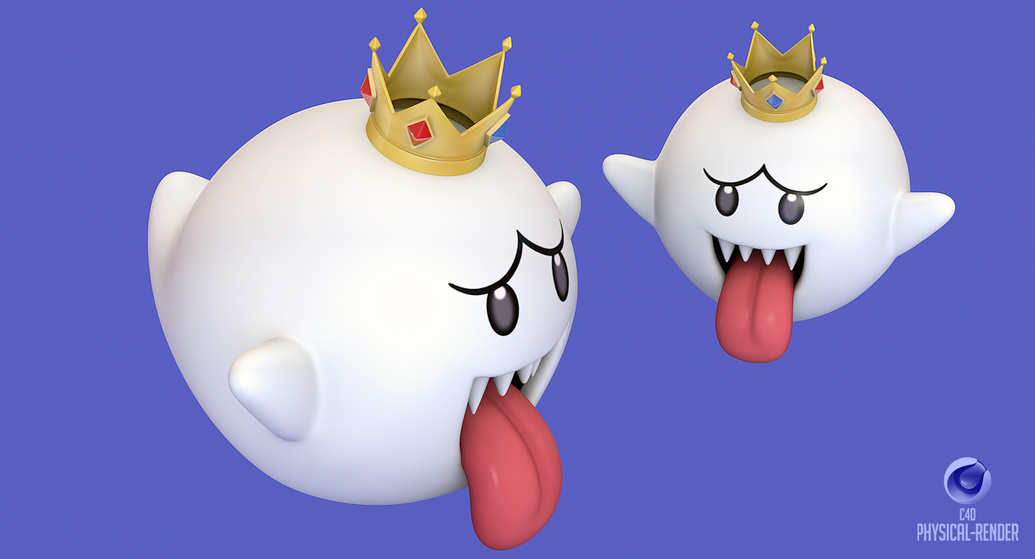 3d king boo super mario ghost