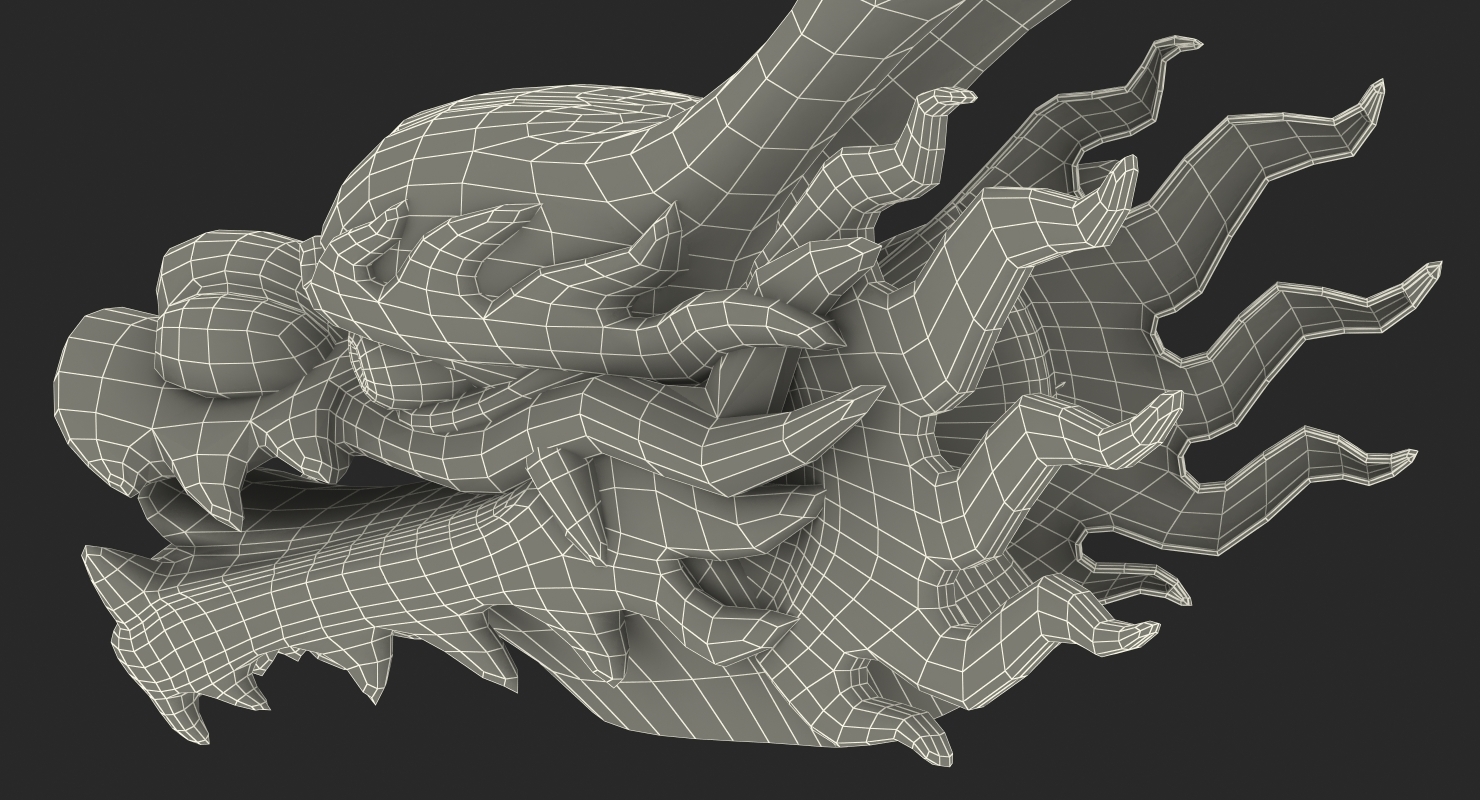 chinese dragon head 3d