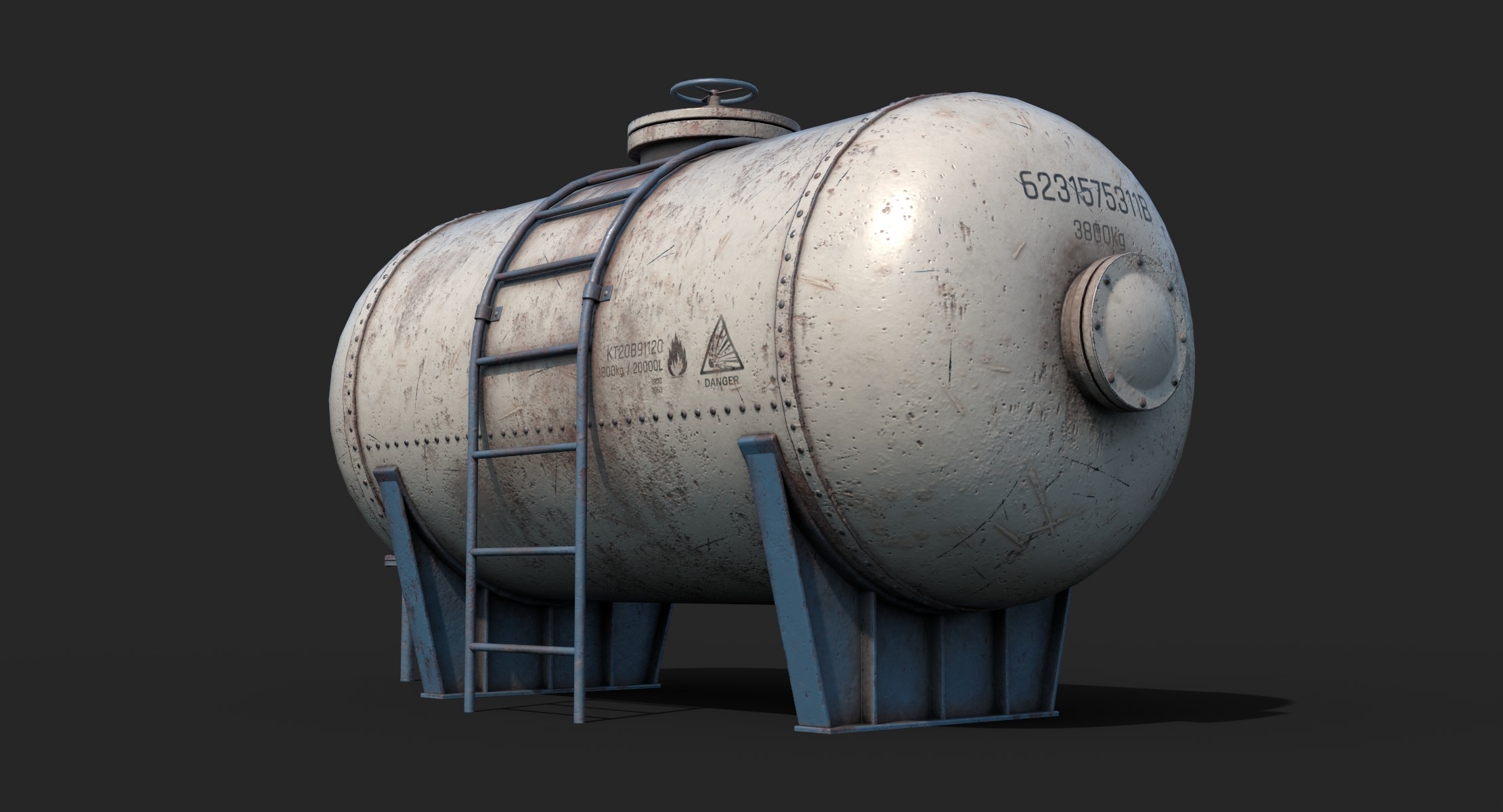 tank container white 3d model