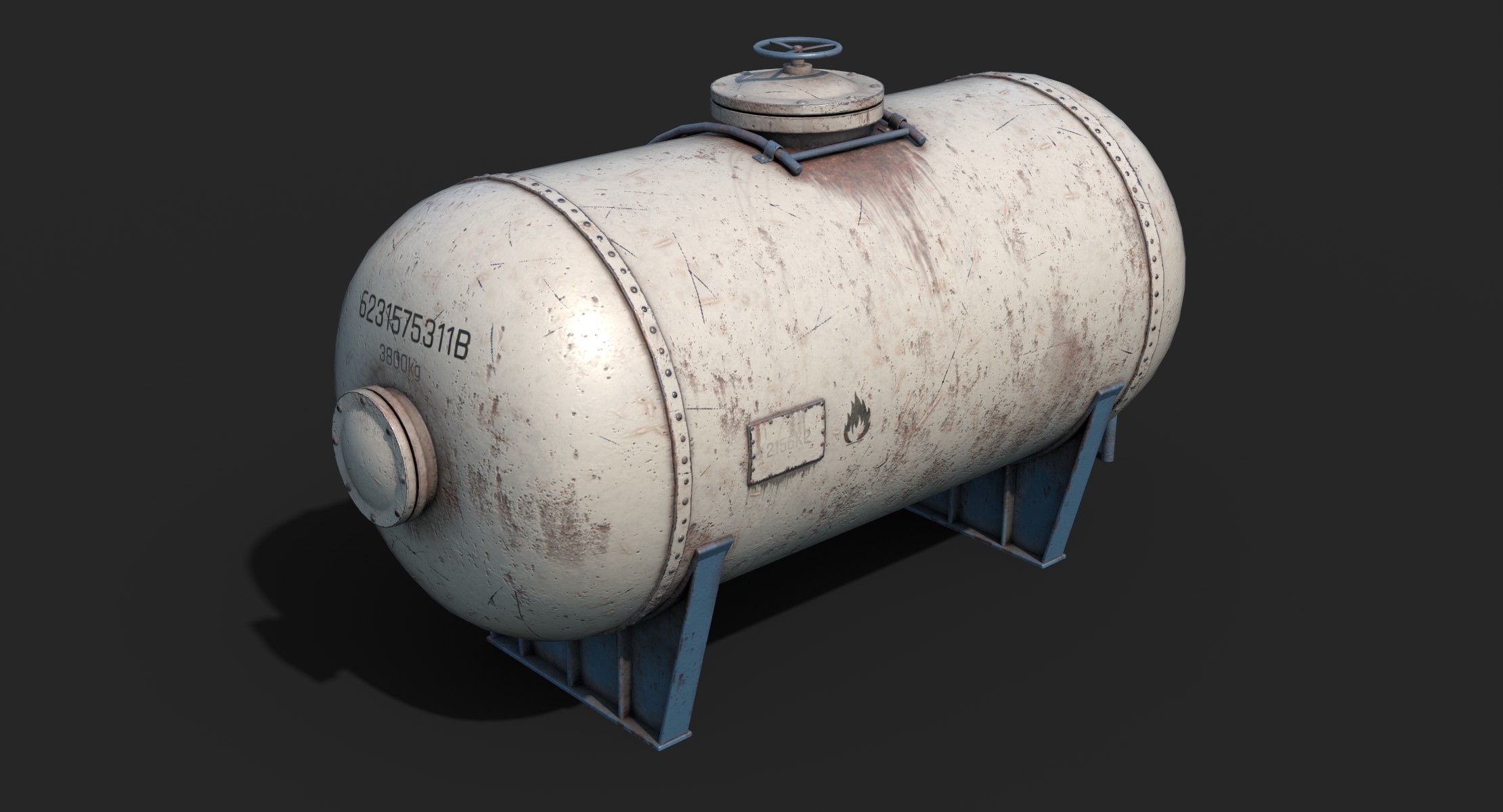 tank container white 3d model