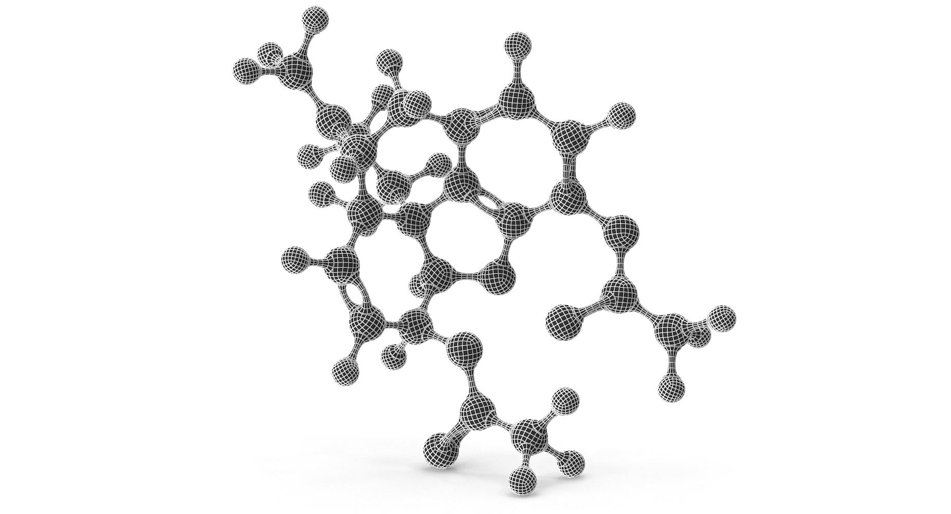 海洛因分子模型3d模型