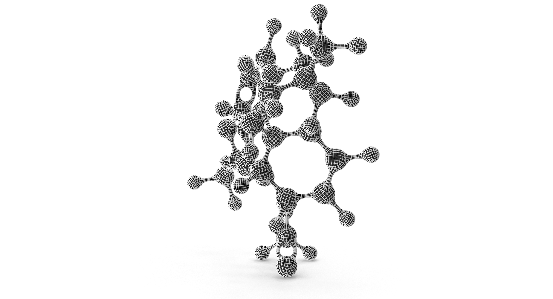 海洛因分子模型3d模型