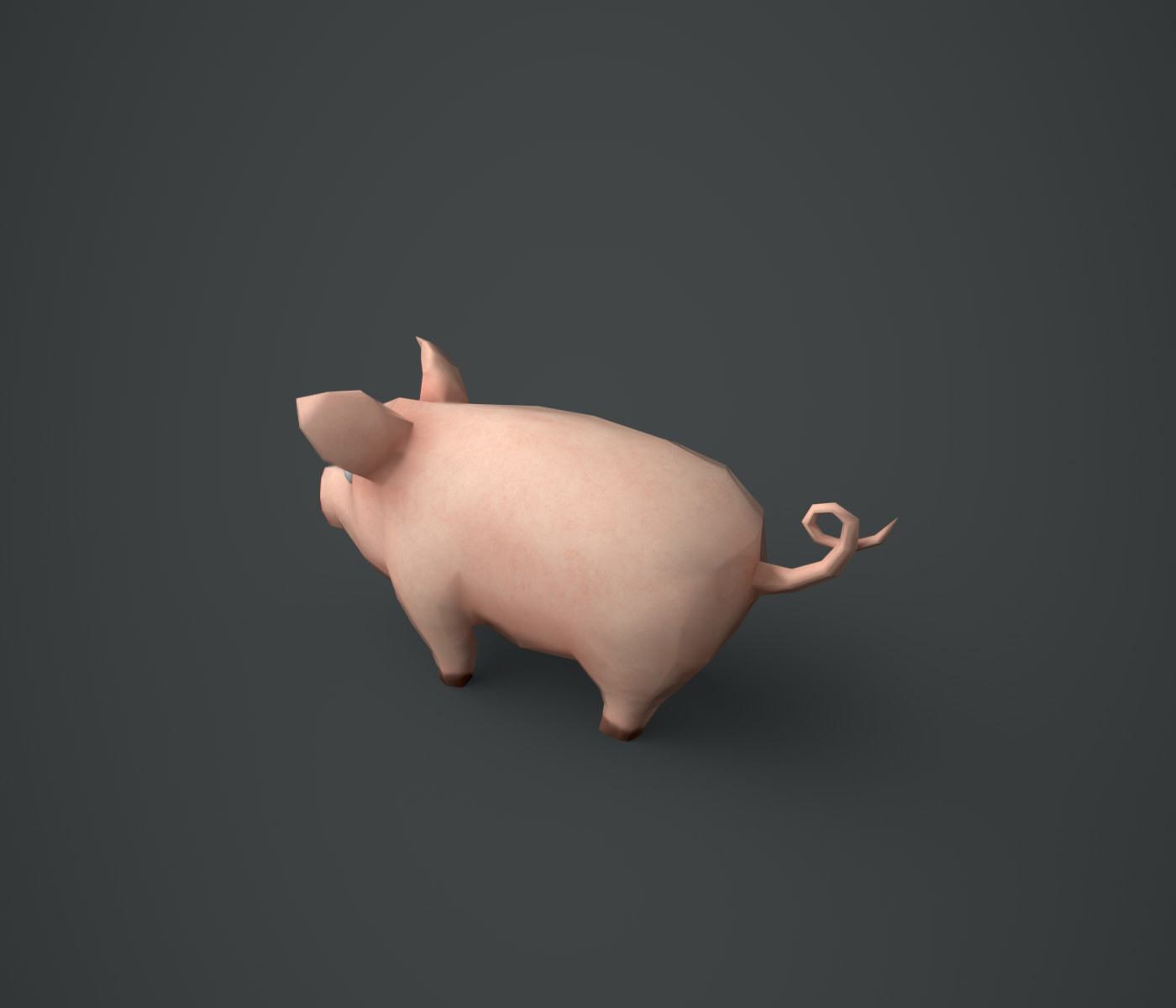 猪程式化3d模型
