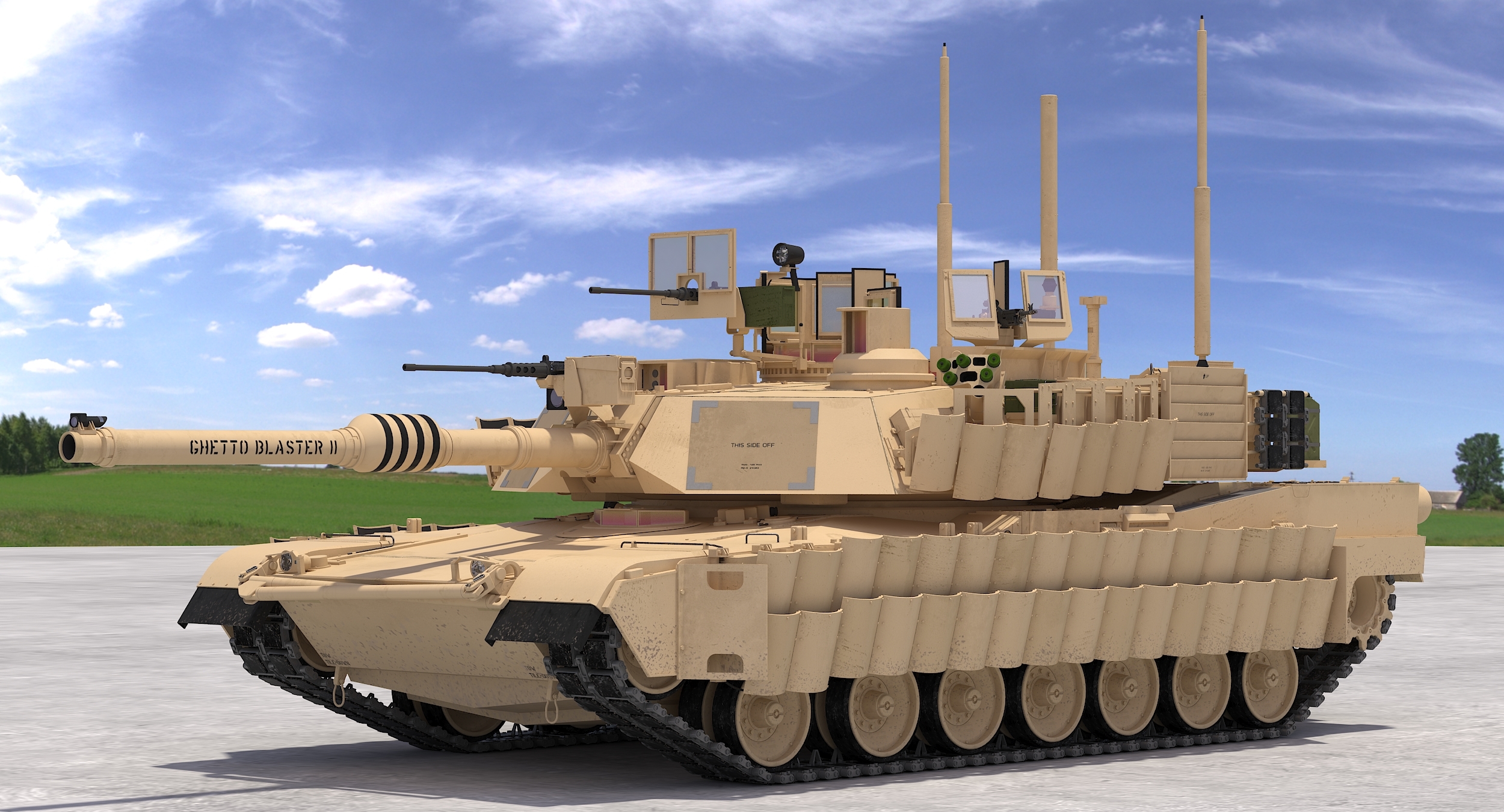 m1a2 abrams sep tusk ii(沙漠颜色 - 美国陆军)3d模型