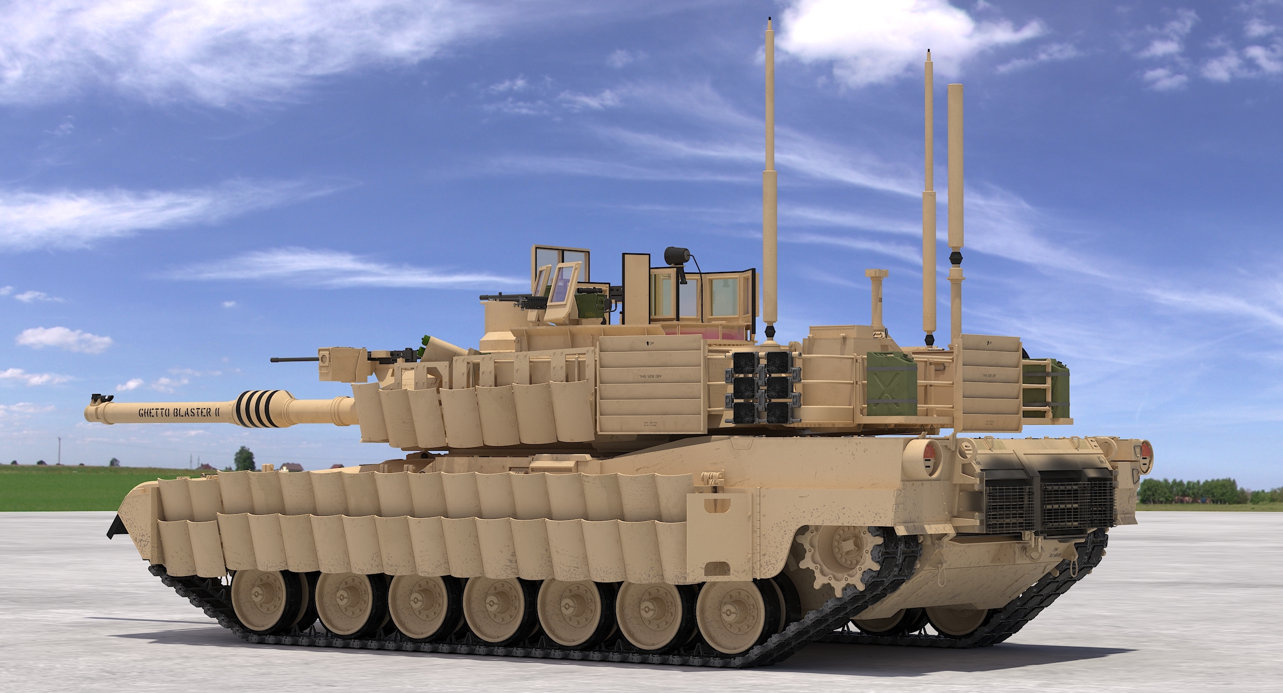 m1a2 abrams sep tusk ii(沙漠颜色 - 美国陆军)3d模型