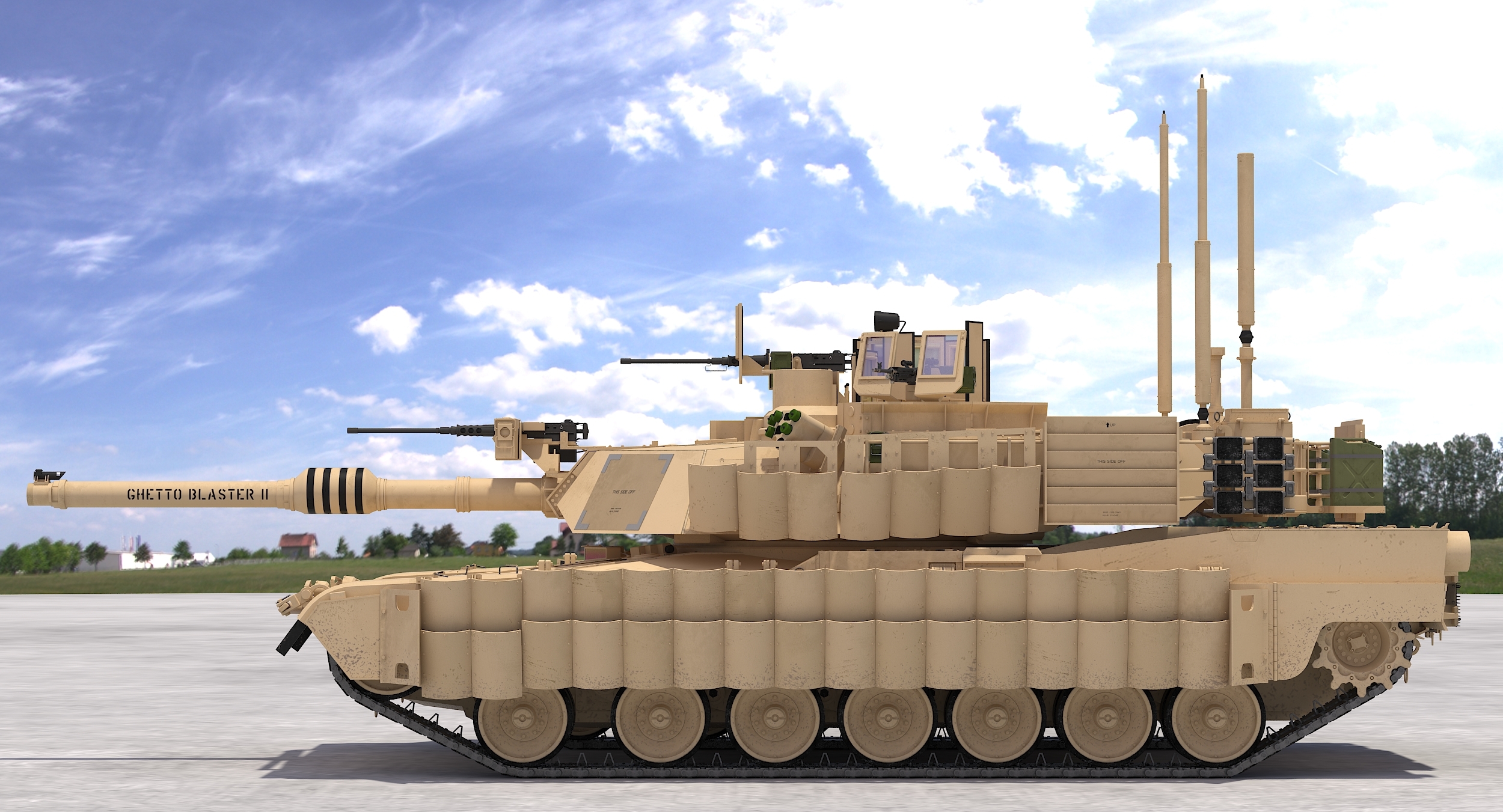 m1a2 abrams sep tusk ii(沙漠颜色 - 美国陆军)3d模型