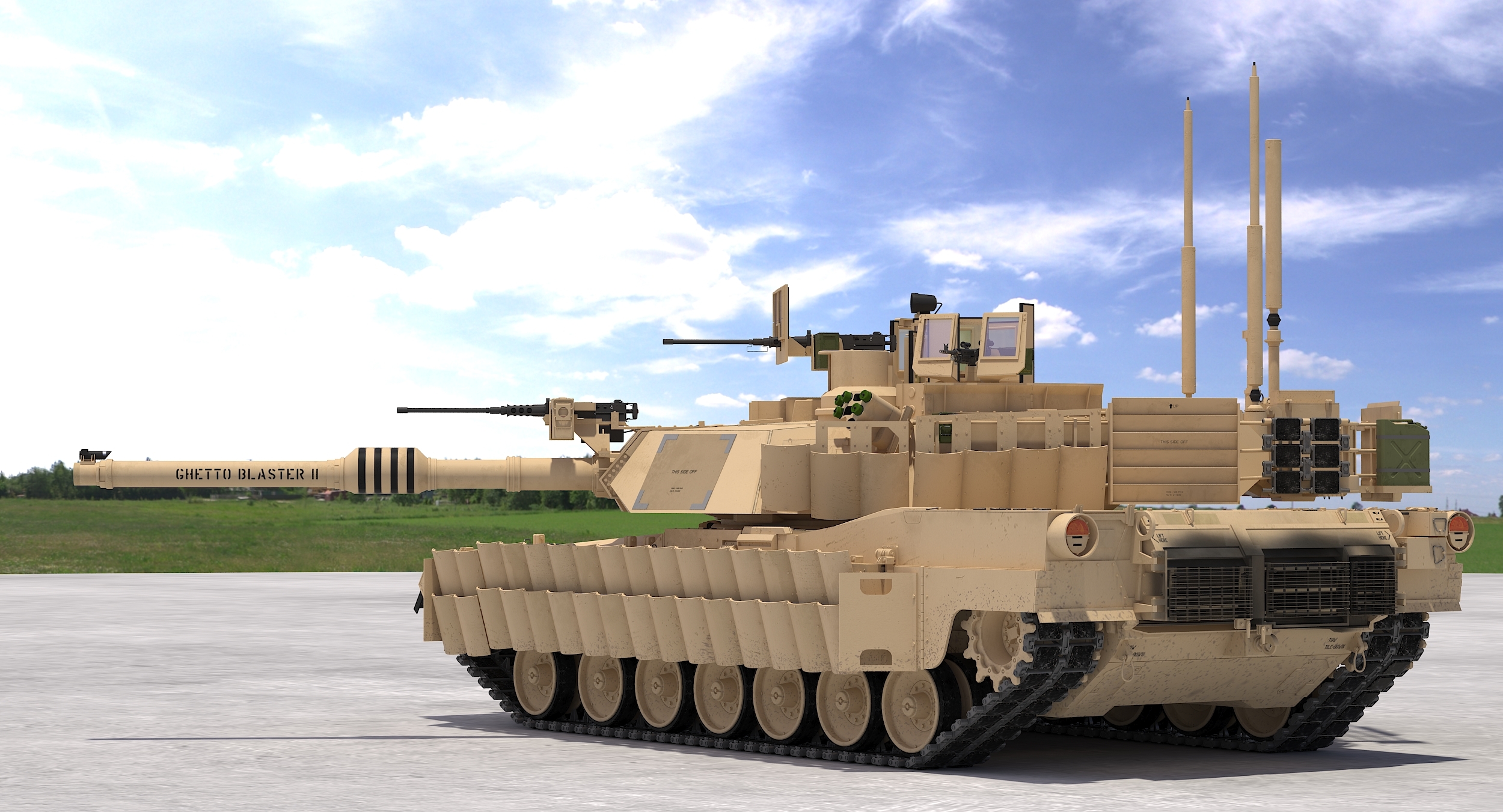 m1a2 abrams sep tusk ii(沙漠颜色 - 美国陆军)3d模型