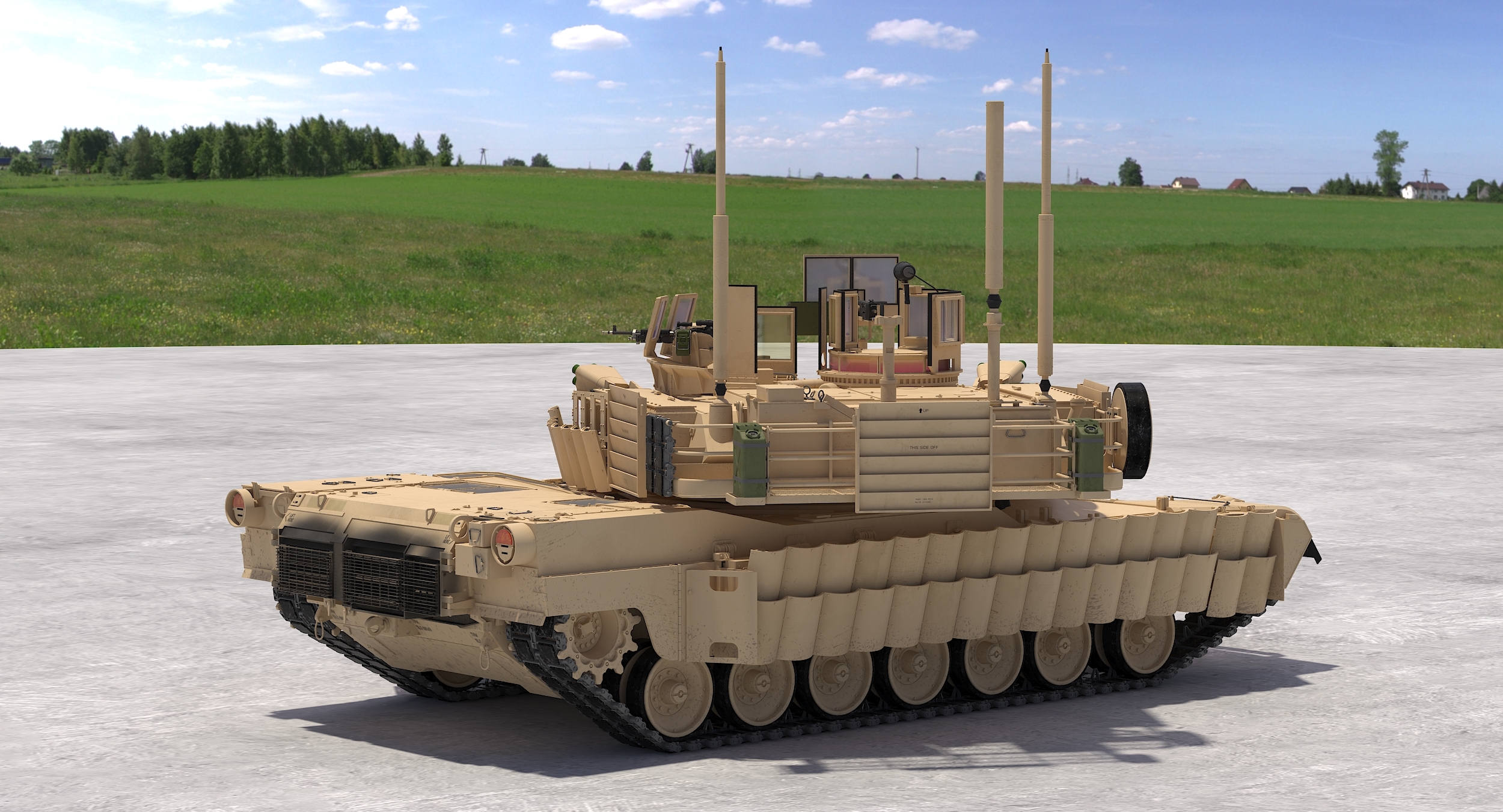 m1a2 abrams sep tusk ii(沙漠颜色 - 美国陆军)3d模型